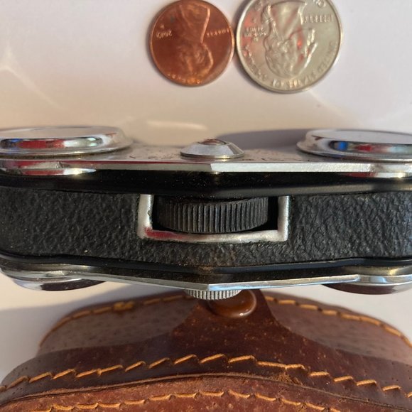 Vintage Set of Black Metal and Leather Opera Glass - Picture 4 of 6